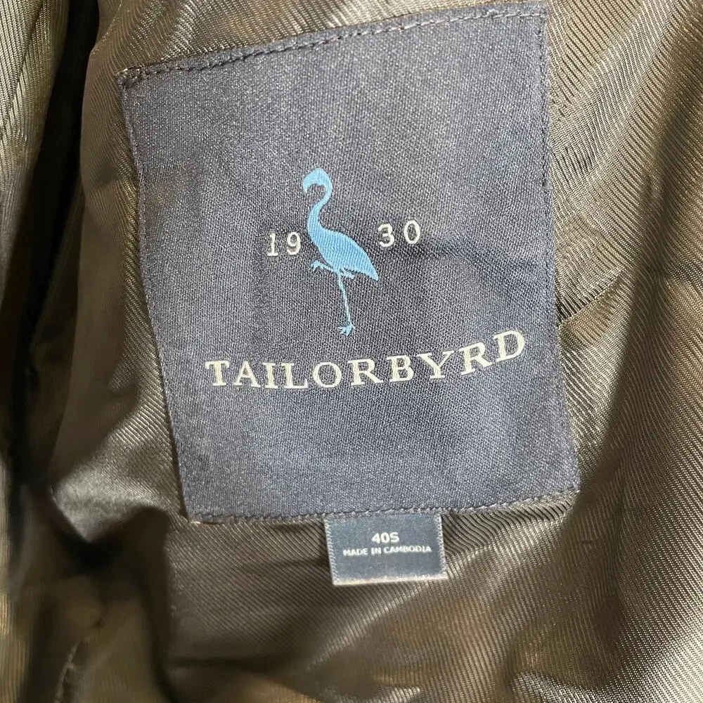 TailorByrd Nordstrom Felted Wool‎ Blazer Jacket Blue Textured Corporate 40S